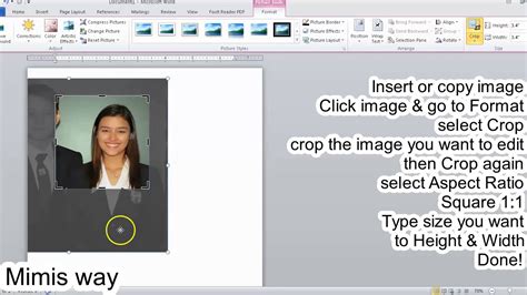 HOW TO CREATE 2X2 & 1X1 ID PICTURE IN MS WORD FOR .